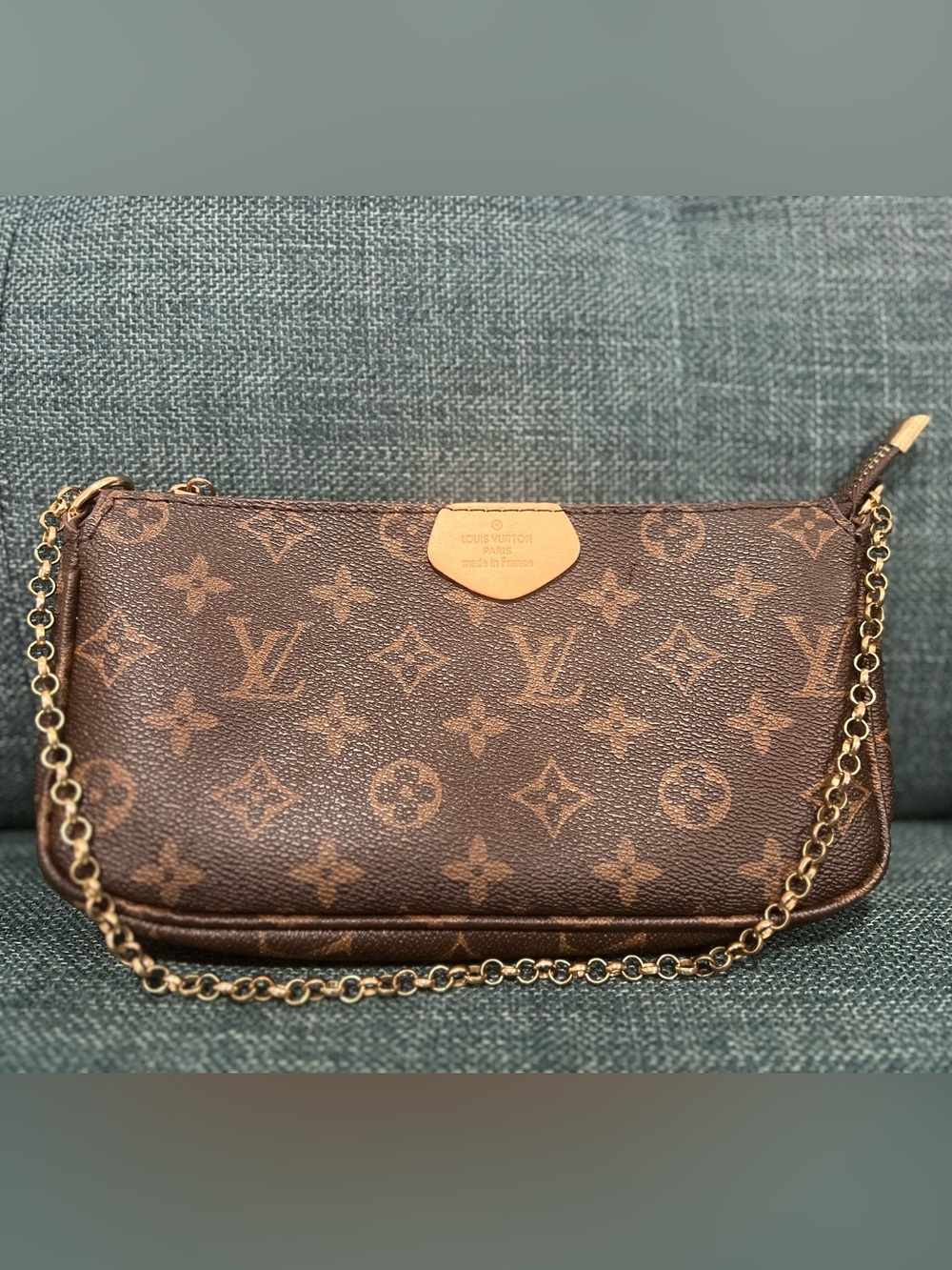 Louis Vuitton Brown Monogram Canvas Chain Pochette